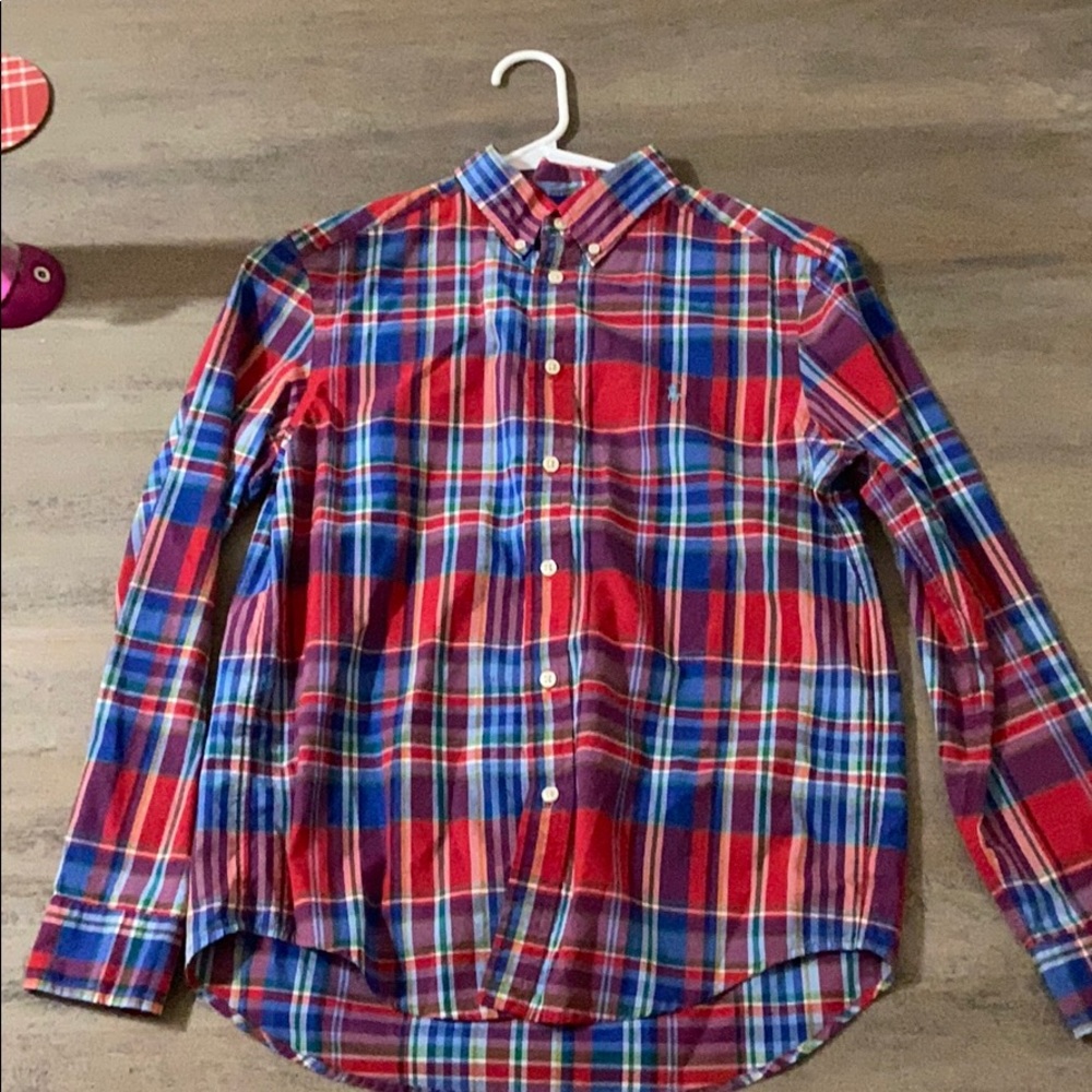 Ralph Lauren Boys  large 14/16 button down